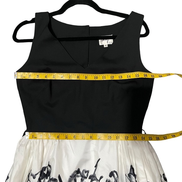 Milly New York Black & White Mini Dress Size 4 - Picture 6 of 8